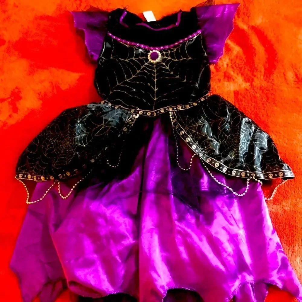 4/$30 Spiders Queen Up Costume Headwear Princess Girl Dress Size 10/12 - Picture 2 of 11
